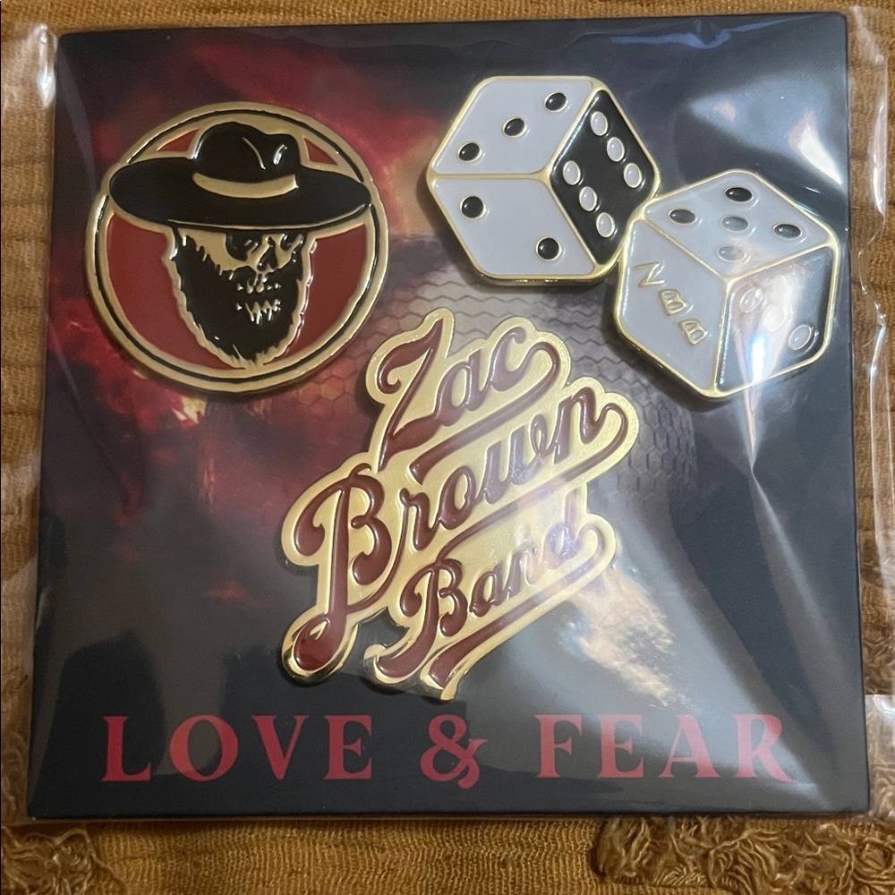 Zac Brown Band Enamel Pin Set - Red, Gold, White